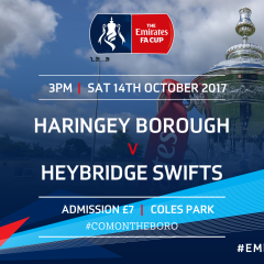 Haringey Borough Play Bostik North Rivals Heybridge Swifts – FA Cup 4th Qualifying Round