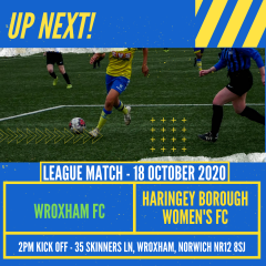 #NextUp – Borough Women travel to Wroxham – 18 October 2020